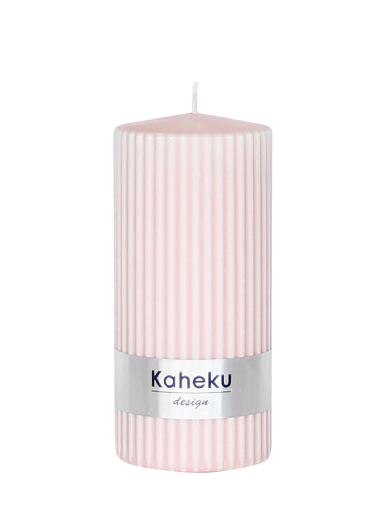 Kaheku-Rillenkerze Powder hellrosa