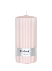 Kaheku-Rillenkerze Powder hellrosa