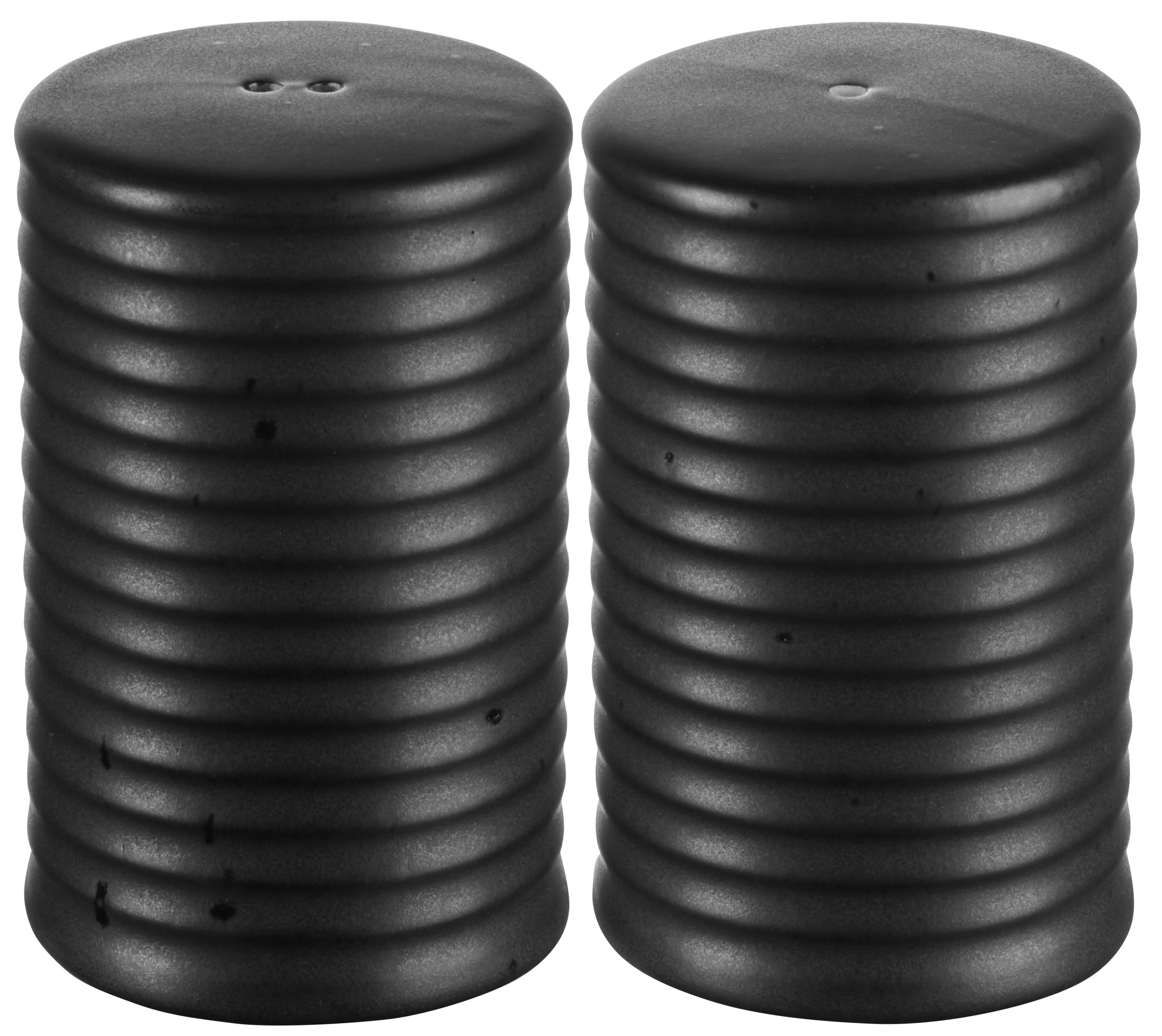 Salz-/ Pfefferstreuer Set - schwarz 6,5 cm