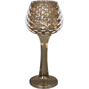 Teelichthalter Verrerie, Glas, 10x10x20,5 cm braun