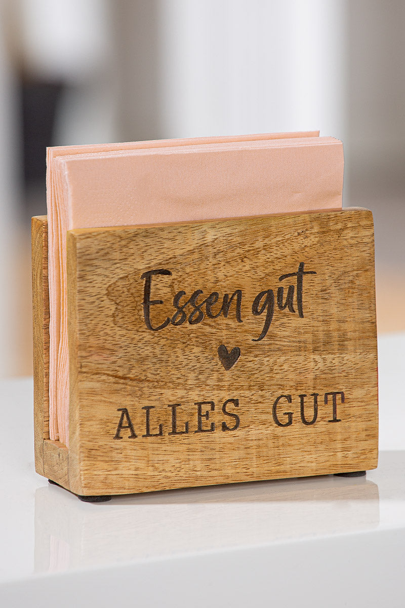 Gilde - Serviettenhalter rechteckig „Essen gut“ von Gilde