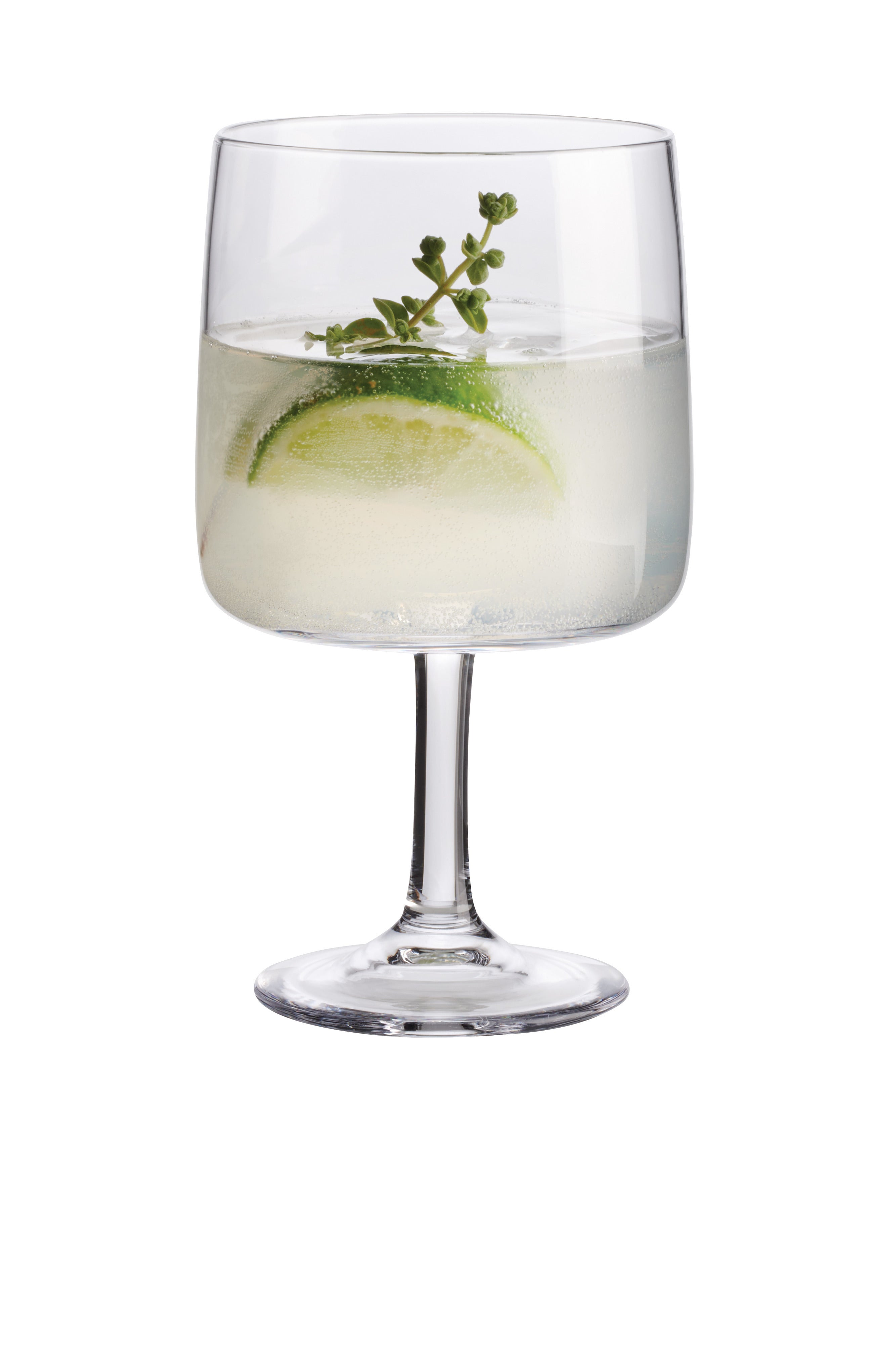 Stielglas clear D. 8 cm, H. 14 cm, 0,2 L