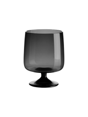 Stielglas grau D. 8 cm, H. 14 cm, 0,2 l