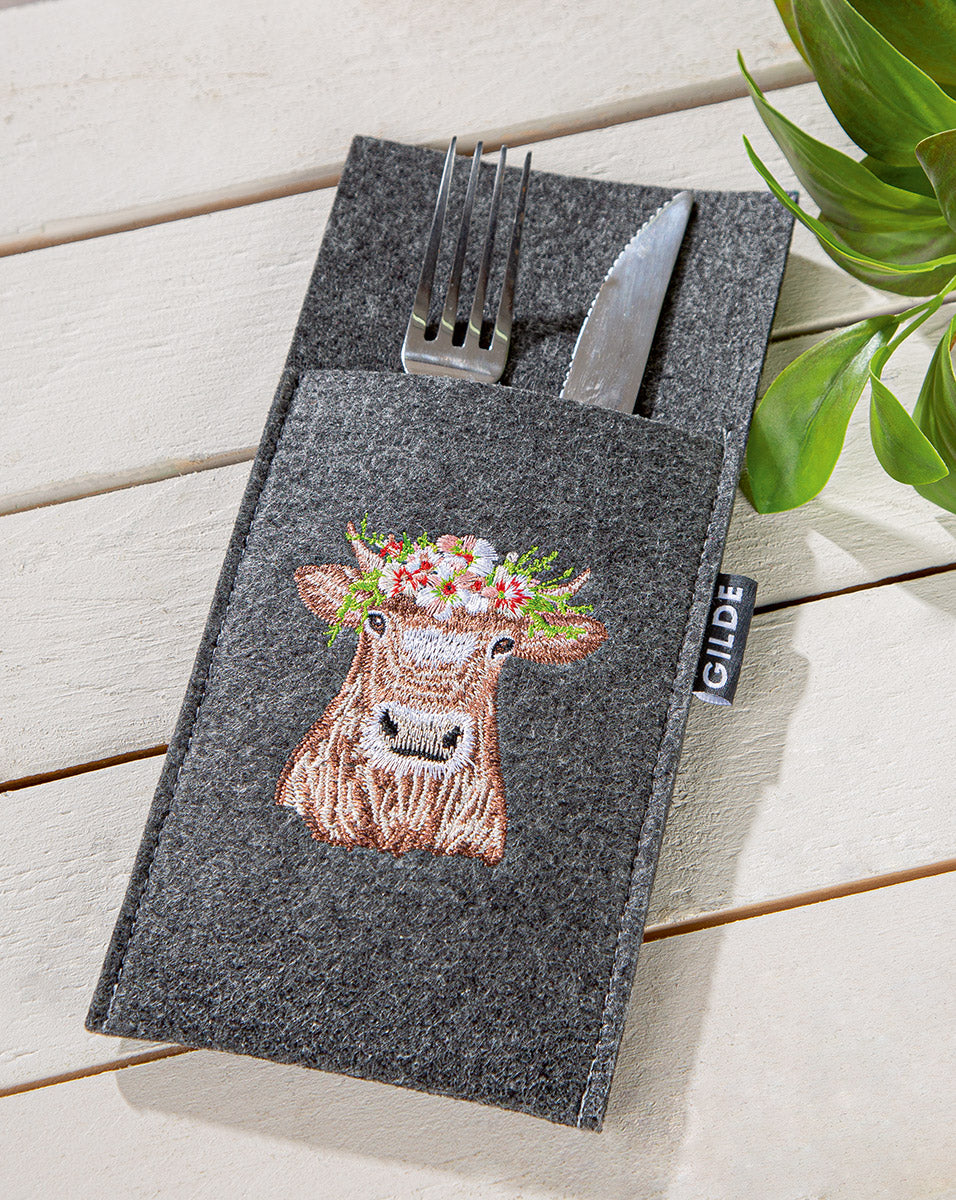 Bestecktaschen "Adelheid" Kuhmotiv