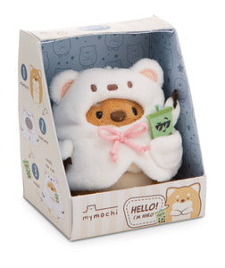 Nici Kuscheltier Set mymochi Hund Hiro mit Bubble Tee u. Eisbärkostüm in Geschenkbox