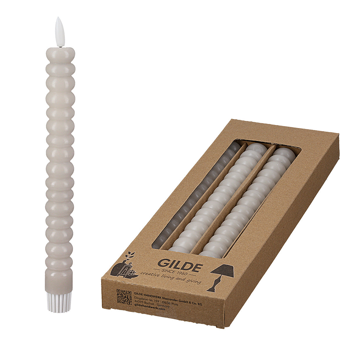 4er Set Stabkerze LED "Candi" von Gilde