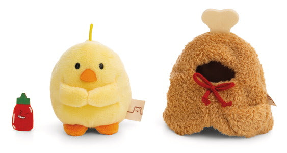 Nici Kuscheltier Set Küken Tschieps mit Chilisoße u. Hähnchenkeulekostüm in Geschenkbox