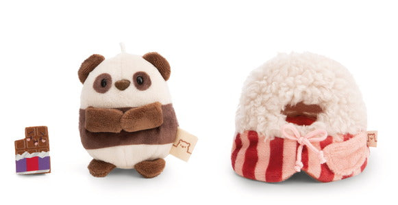 Nici Kuscheltier Set Panda Kono mit Schokolade u. Popcornkostüm in Geschenkbox