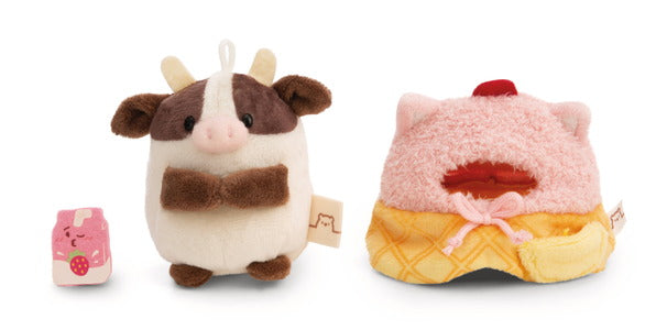 Nici Kuscheltier Set Kuh Moona mit Milch-Shake u. Softeiskostüm in Geschenkbox
