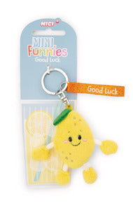 Schlüsselanhänger Zitrone "Good Luck" 7 cm