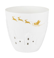 Teelichthalter Poesie Weihnachtsmann  H: ca. 8,9 cm • ø: 9,50 cm
