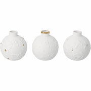 Minivasen Winterkugeln - 3er Set D. 5,5 cm  H 5,9 cm