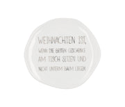 Teller Weihnachten "Kleiner Wintergruß" L x B x H: ca. 14 x 13,5 x 1 cm • ø: 14,00 cm