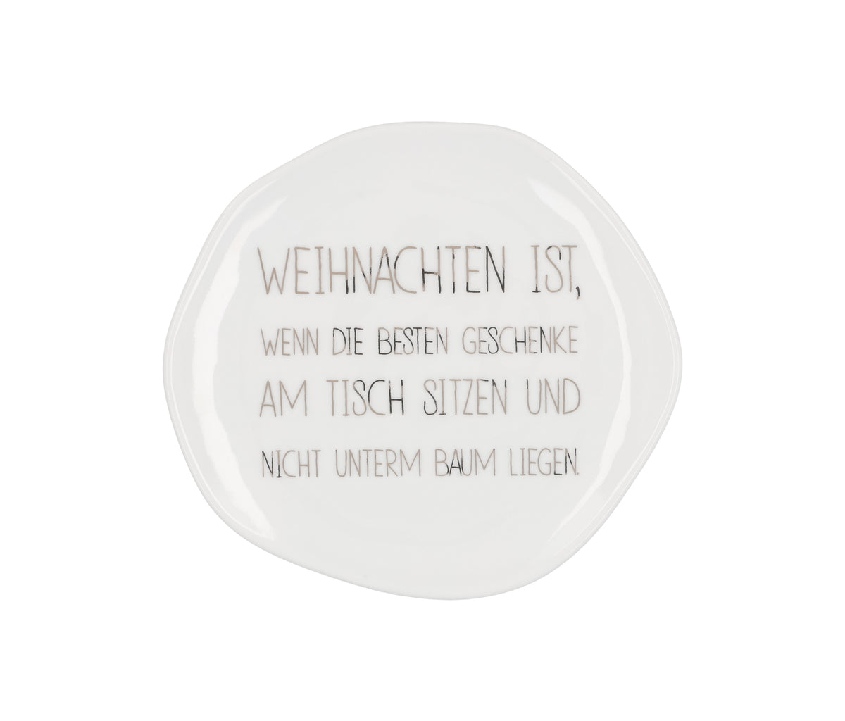 Teller Weihnachten "Kleiner Wintergruß" L x B x H: ca. 14 x 13,5 x 1 cm • ø: 14,00 cm
