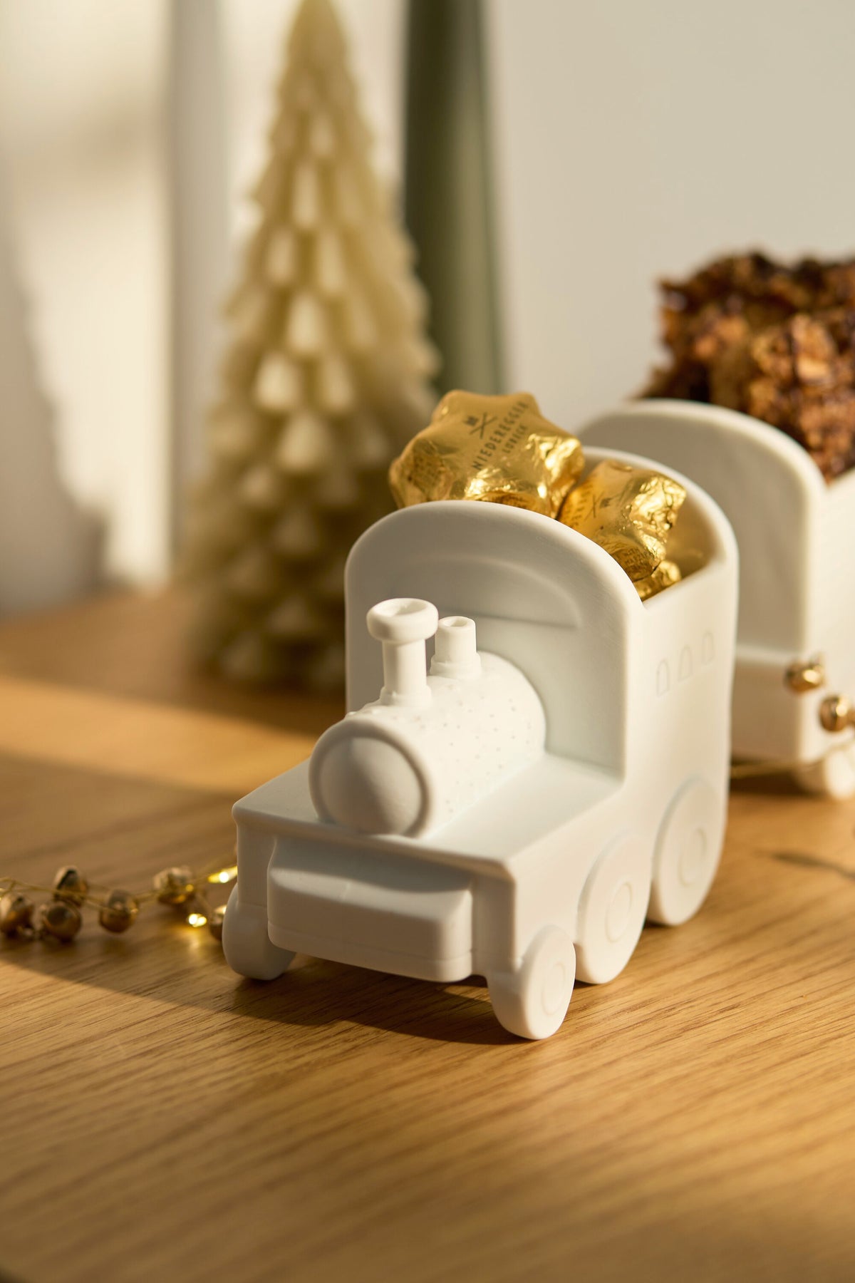 Weihnachtszug - 2er Set L x B x H: ca. 24,9 x 7,2 x 10,5 cm