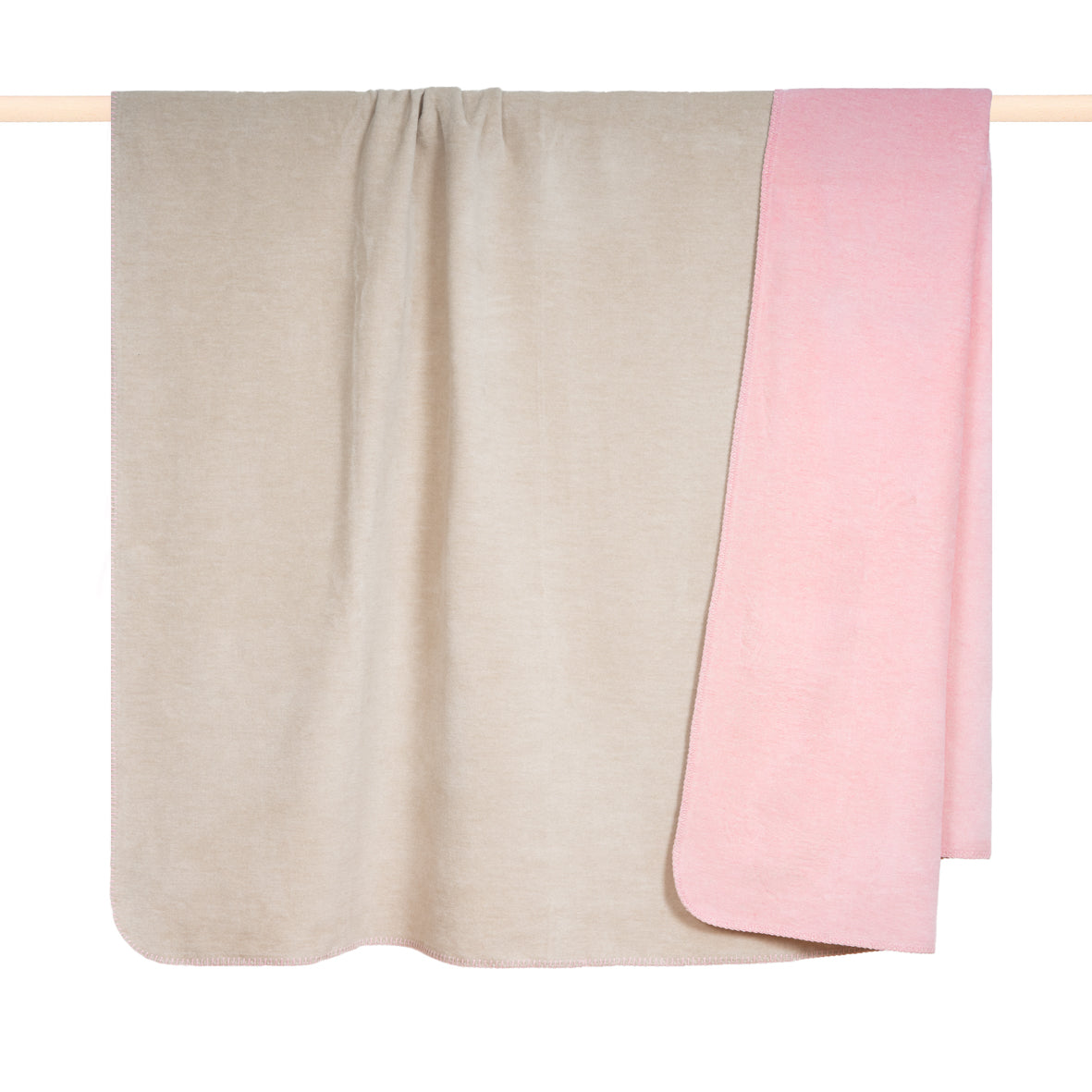 Decke beige-rose 150 x 200 cm von pad