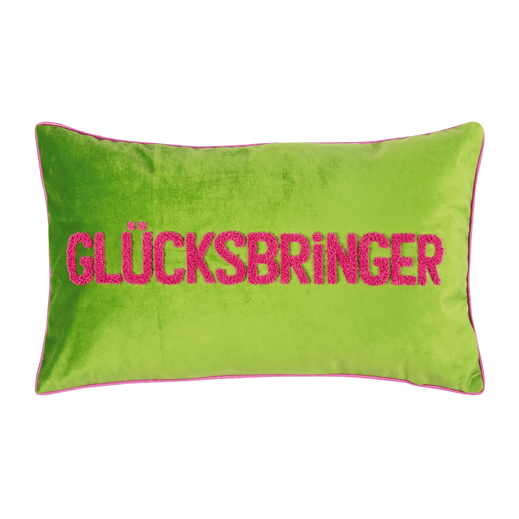 Glücksbringer Kisennhülle hot pink 30x50 cm