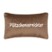 Plätzchenvernichter Kissen light brown 18 x32 cm
