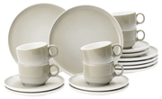 Sento Home Kaffeeservice cream Aura 18-teilig