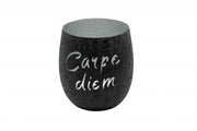 Carpe diem Windlicht eisen schwarz silber